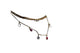 Charming Charlie Gold Curb Chain Necklace with White and Pink Charms, Layering Jewelry for Women