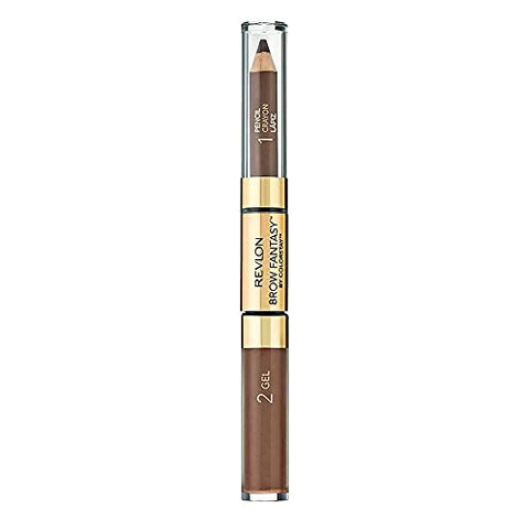 Revlon Eyebrow Gel & Pencil, ColorStay Brow Fantasy 2-in-1 Eye Makeup, Longwearing with Precision Tip, 108 Light Brown, 0.04 Oz - Personal Care