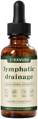 Lymphatic Drainage Drops, Bloat Relief & De-Puff, Immune & Lymph System Support Supplement, – Cleavers, Red Clover, Stillingia Root & Prickly Ash Bark, Fluid Retention, Vegan & Alcohol-Free, 2 Fl Oz