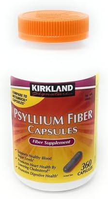 Fiber Capsules Kirkland Therapy for Regularity/Fiber Supplement, 360 capsules - Compare to the Active Ingredient in Metamucil Capsules