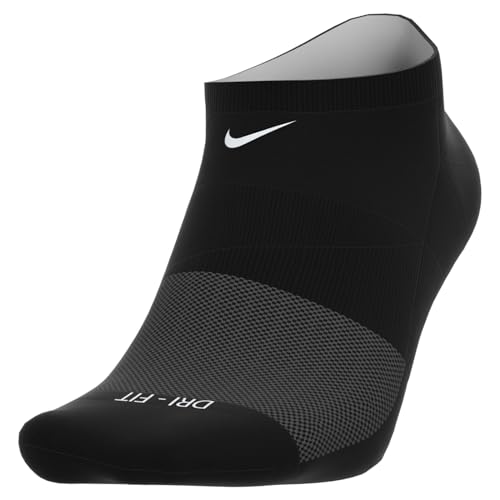 Nike Everyday Plus Cushioned No-Show Training Socks (6-Pack) L Black | White