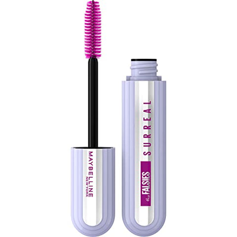 Maybelline The Falsies Surreal Extensions Washable Mascara, Volumizing, Lengthening Mascara Make Up, Blackest Black, 1 Count - Personal Care