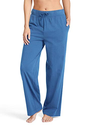 Jockey Women's Sleepwear Everyday Essentials 100% Cotton Pant, Blue Wash, M