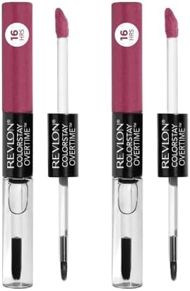 Revlon ColorStay Overtime Liquid Lip Color, Infinite Raspberry [005] 0.07 oz (Pack of 2)