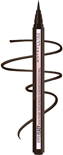 MAYBELLINE New York Hyper Easy Liquid Pen No-Skip Waterproof Eyeliner, Satin Finish, Pitch Brown