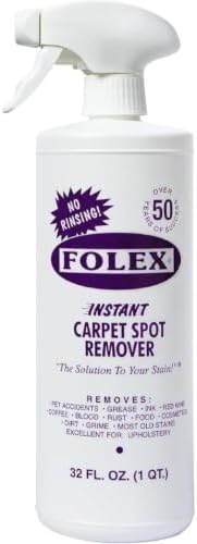 FOLEX Instant Carpet Spot Remover Carpet Cleaner - 32 oz - Removes Pet Accidents, Grease, Red Wine and More