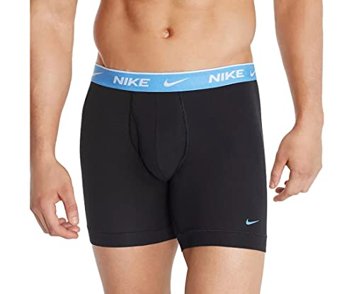 Nike Men`s Essential Micro Long Leg Boxer Briefs 3 Pack (Medium, Black(KE1026-001)/W)