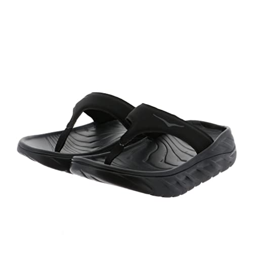 Hoka Ora Recovery Women's Flip Sandal - Black/Dark Gull Gray - Size 10