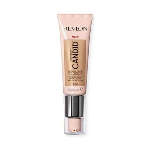 Revlon PhotoReady Candid Natural Finish Foundation, with Anti-Pollution, Antioxidant, Anti-Blue Light Ingredients, 310 Butterscotch, 0.75 fl. oz. - Personal Care