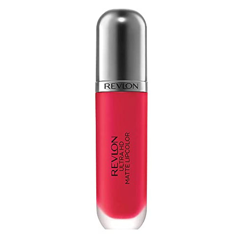 Revlon Ultra HD Matte Lipcolor, Velvety Lightweight Matte Liquid Lipstick in Red / Coral, Love (625), 0.2 oz - Personal Care
