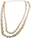 Charming Charlie's Double Layer Gold Chain Link Necklace: Chic Chain Necklaces for Women, Elevate Your Style with Effortless Sophistication.