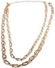 Charming Charlie's Double Layer Gold Chain Link Necklace: Chic Chain Necklaces for Women,  - Image 1