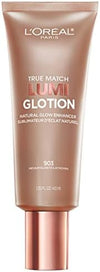 L'Oreal Paris Makeup True Match Lumi Glotion, Natural Glow Enhancer, Illuminator Highlighter, Bronzing Drops For a Sun-Kissed Glow, 903 Medium - Personal Care