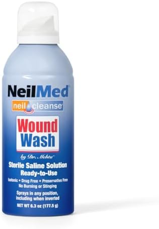 Neilmed Cleanse Sterile Saline Wound Wash, 6.3 Ounce - Personal Care