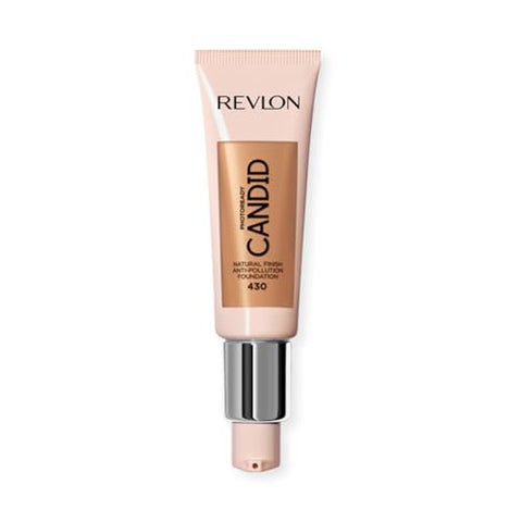 Revlon PhotoReady Candid Natural Finish Foundation, with Anti-Pollution, Antioxidant, Anti-Blue Light Ingredients, 430 Honey Beige, 0.75 fl. oz. - Personal Care