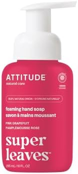 Attitude Foaming Hand Soap, EWG Verified, Pink Grapefruit, 10 oz - Personal Care