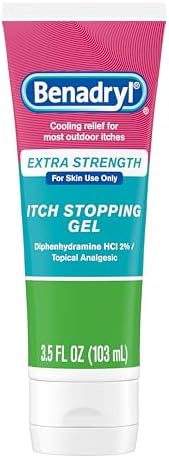 Benadryl Itch Relief Gel Extra Strength, 2% Diphenhydramine HCl, 3.5 fl. Oz