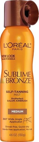 L'Oreal Paris Sublime Bronze Self Tanning Mist, Medium to Natural Spray Tan, 4.6 oz - Personal Care