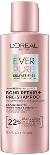 L'Oreal Paris Sulfate Free Bond Repair+ Pre Shampoo Concentrate, Hair Treatment with Bond + Amino Acid Complex for Colored, Bleached or Damaged Hair, EverPure, 5.1 Fl Oz (Packaging May Vary)
