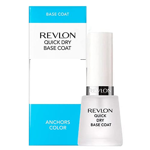Revlon Base Coat Nail Polish, Quick Dry Nail Polish, Chip Resistant & Longwear Formula, High Shine Finish, Quick Dry Base Coat, Clear, 0.5 Fl Oz - Personal Care