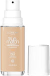 L'Oreal Paris True Match Super-Blendable Foundation, Medium Coverage Liquid Foundation Makeup, N3, Light Medium, 1 Fl Oz - Personal Care