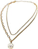 Charming Charlie 2 Layered Hamsa Necklace for Women: Eye of Hamsa Necklace - Symbol of Pro - Image 3