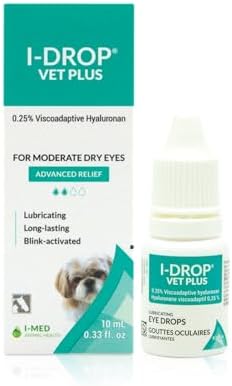 I-DROP Vet Plus Dog Eye Drops, 0.25% Hyaluronan, Seasonal Dry Eye, 10 ml