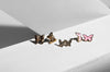 Charming Charlie 3 Pairs of Gold-Plated Butterfly Stud Earrings Set - Flutter in Elegance  - Image 4