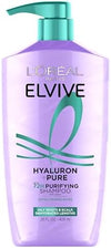 L'Oreal Paris Elvive Hyaluron + Pure 72H Purifying Shampoo for Oily Hair, Clarifying Shampoo with Salicylic Acid and Hyaluronic Acid, 28 Fl Oz - Personal Care