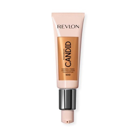 Revlon PhotoReady Candid Natural Finish Foundation, with Anti-Pollution, Antioxidant, Anti-Blue Light Ingredients, 500 Almond, 0.75 fl. oz. - Personal Care