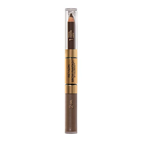 Revlon Eyebrow Gel & Pencil, ColorStay Brow Fantasy 2-in-1 Eye Makeup, Longwearing with Precision Tip, 106 Dark Brown, 0.04 Oz - Personal Care