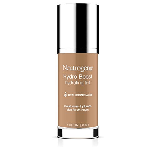 Neutrogena Hydro Boost Hydrating Tint with Hyaluronic Acid, Lightweight Water Gel Formula, Moisturizing, Oil-Free & Non-Comedogenic Liquid Foundation Makeup, 105 Caramel Color 1.0 fl. oz