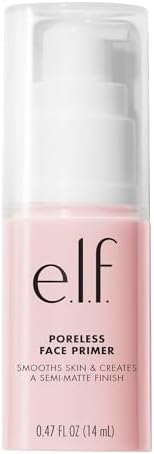 e.l.f. Poreless Face Primer, Skin-Smoothing Matte Makeup Base, Minimizes Pores & Fine Lines, Long-Lasting Foundation Primer with Tea Tree & Vitamins A & E, Vegan & Cruelty-Free