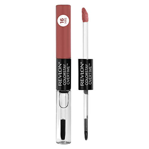Revlon Liquid Lipstick with Clear Lip Gloss, ColorStay Overtime Lipcolor, Dual Ended with Vitamin E, 360 Endless Spice, 0.07 Oz - Personal Care