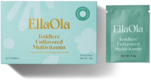 ELLAOLA Toddler Multivitamin Powder, Tasteless Sugar Free Sachets, Ages 2-3