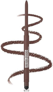 Maybelline Tattoo Studio Automatic Gel Pencil Waterproof Eyeliner, Blendable, Smudge Resistant, Matte Eyeliner For Up To 36HR Wear, Expressotini (Smokey Brown), Packaging May Vary