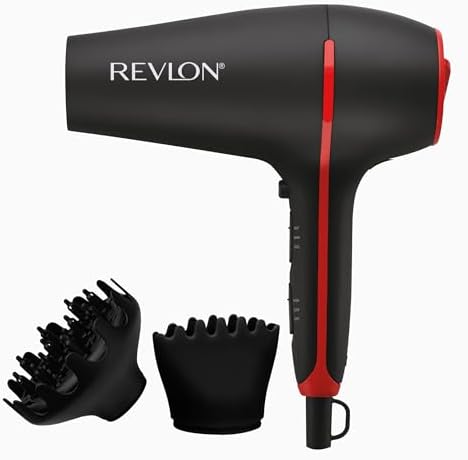 Revlon SmoothStay 1875 Watt Coconut Oil Infused Hair Dryer with Diffuser - Personal Care