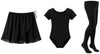 Moret Kids Girls' Ballet and Dance 3-Pack Complete Dance Outfit Set - Black Chiffon Wrap S - Image 2
