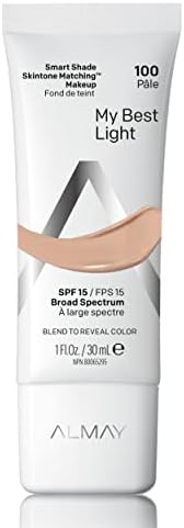 Almay Smart Shade Skintone Matching Makeup, 100 My Best Light, 1 fl oz