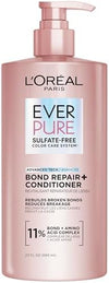 L'Oreal Paris Sulfate Free Bond Repair+ Conditioner, Hair Conditioner with Bond + Amino Acid Complex, Strengthens and Repairs Damaged or Color Treated Hair, EverPure, 23 Fl Oz (Packaging May Vary)