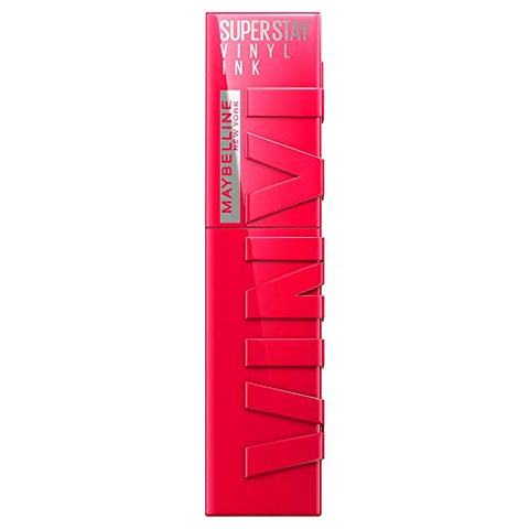 Maybelline New York Super Stay Vinyl Ink Longwear No-Budge Liquid Lipcolor Makeup, Highly Pigmented Color and Instant Shine, Capricious, Raspberry Pink Lipstick, 0.14 fl oz, 1 Count
