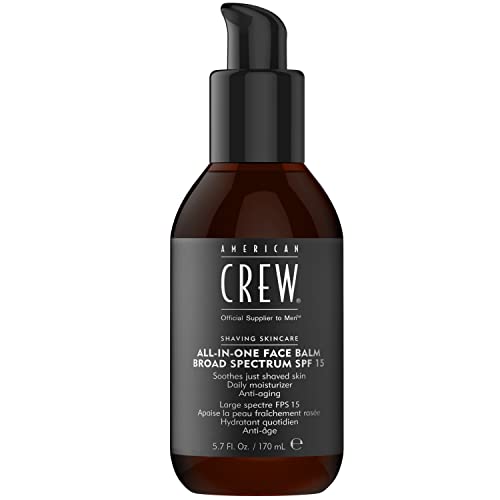 American Crew All-in-One Face Balm for Men, Soothing Cream, SPF 15, 5.7 Fl Oz - Personal Care
