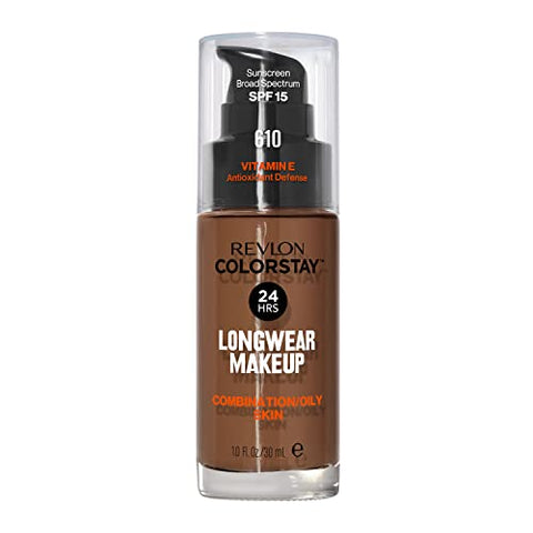 Revlon Colorstay Longwear Makeup Combo/Oily, 610 Espresso, 1 fl oz - Personal Care