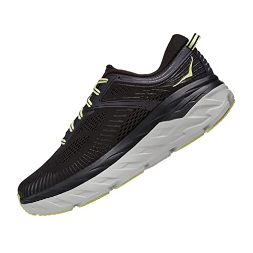 HOKA ONE ONE Mens Bondi 7 Stability Supportive Running Shoes Black 11 Medium (D)