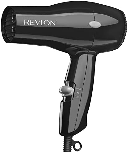 Revlon Compact Hair Dryer | 1875W Lightweight Design, Perfect for Travel, (Black) - Personal Care