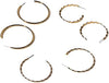 Charming Charlie 3 Pairs of Gold-Plated Jewelry Hoop Earrings Set with Diverse Designs for - Image 3