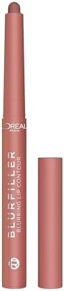 L'Oreal Paris Blurfiller Lip Liner, Lightweight, Buildable, and Sculpting Lip Pencil, Line, Define, and Contour for Fuller-Looking Lips, Nude Espresso, 0.21 oz