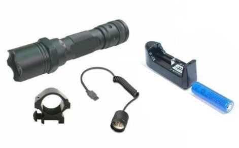 Ultimate Arms Gear Tactical Rechargeable 130+ Lumens L.E.D Military Flashlight LED Tac - Light Kit For Mossberg 500/590/835/Maverick 88 12/20 Gauge Shotgun With A 7/8" Weaver-Picatinny Rail Includes: Weaver-Picatinny Ring Mount, Remote Pressure Switch Cor