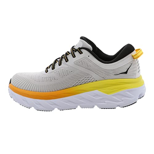 HOKA ONE ONE Men's Bondi 7, NimbusCloud/Radiant Yellow, 10