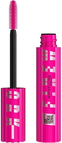Maybelline Lash Sensational Firework Washable Mascara, Lengthening & Volumizing Mascara for up to 24HR wear, Blackest Black, 1 Count